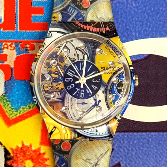 Swatch Watch TIMESPECTIVE GE216 2009 Specials Manish Arora Collection New In Box - Picture 1 of 10
